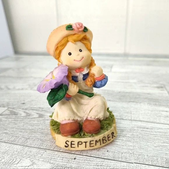 September Birthday Girl Ceramic Figurine 4" Vintage Home Decor - Picture 2 of 9